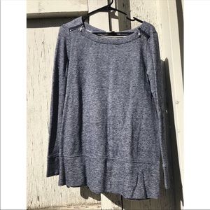 {Ann Taylor LOFT} Zip Shoulder Navy Sweats…